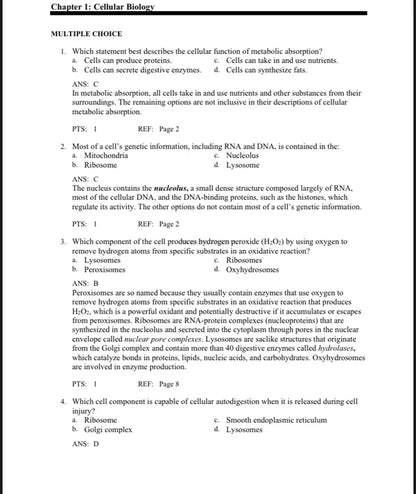 Test bank Pathophysiology: The Biologic Basis for Disease in Adults and Children 8th edition by Kathryn L. McCance