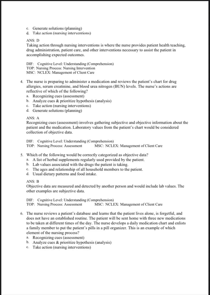 Test Bank For McCuistion: Pharmacology A Patient-Centered Nursing Process Approach, 11th Edition